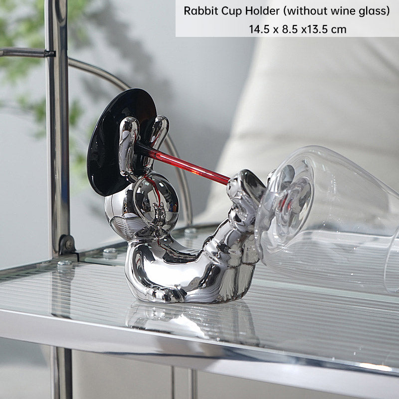 Light Luxury High-End Rabbit Wine Rack, Wine Cabinet Decoration, Home Living Room, Dining Cabinet Decoration, Handicrafts