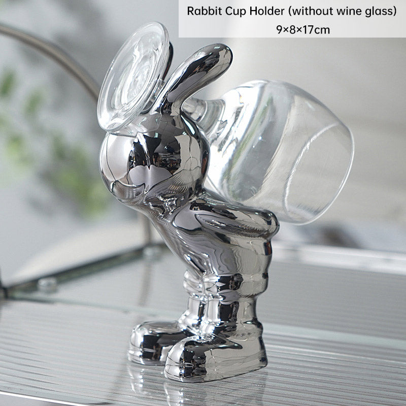 Light Luxury High-End Rabbit Wine Rack, Wine Cabinet Decoration, Home Living Room, Dining Cabinet Decoration, Handicrafts